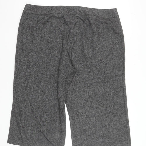 Marks and Spencer Women Grey UK 22 Bermuda Shorts with Buckle Detail