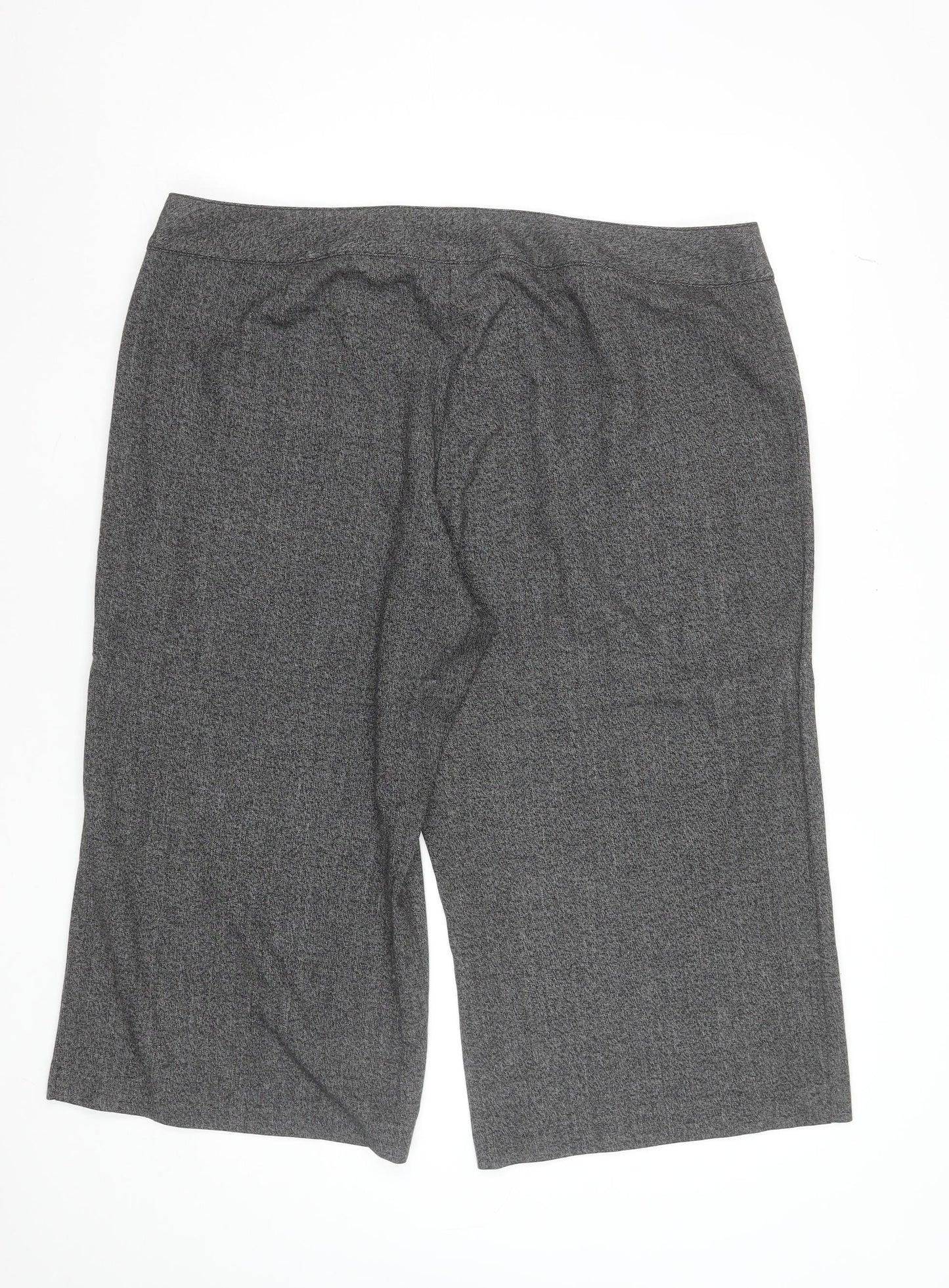 Marks and Spencer Women Grey UK 22 Bermuda Shorts with Buckle Detail