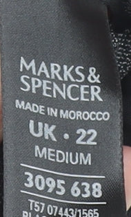Marks and Spencer Women Grey UK 22 Bermuda Shorts with Buckle Detail