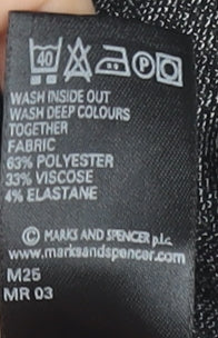 Marks and Spencer Women Grey UK 22 Bermuda Shorts with Buckle Detail