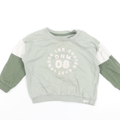 Lee Cooper Unisex Baby Green Long Sleeve Cotton Pullover T-Shirt 9-12M