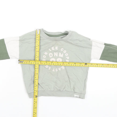 Lee Cooper Unisex Baby Green Long Sleeve Cotton Pullover T-Shirt 9-12M