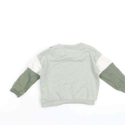 Lee Cooper Unisex Baby Green Long Sleeve Cotton Pullover T-Shirt 9-12M