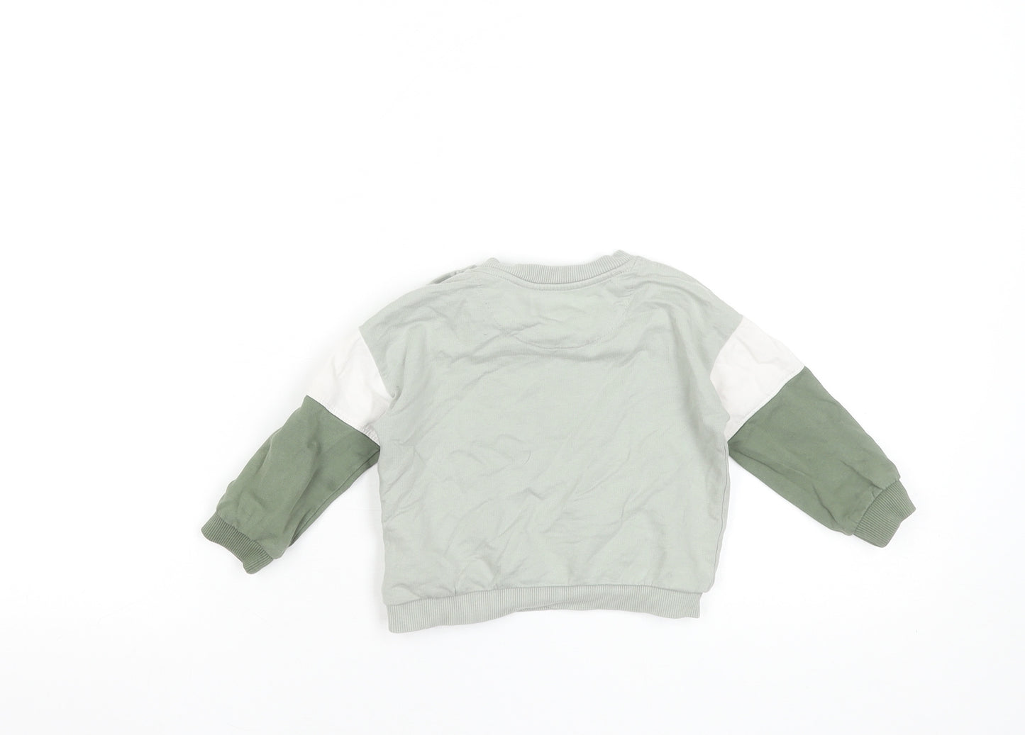 Lee Cooper Unisex Baby Green Long Sleeve Cotton Pullover T-Shirt 9-12M