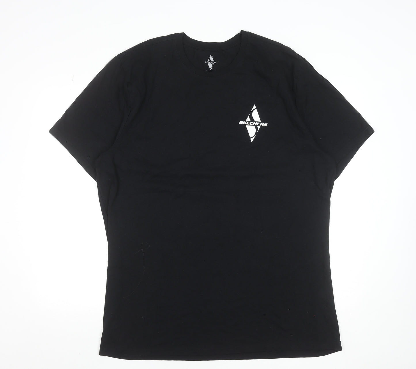 Skechers Men's Black 2XL Logo Cotton Crew Neck T-Shirt