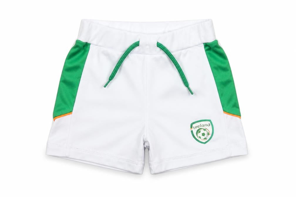 Dunnes Stores Unisex Baby White Green Football Shorts 12-18 Months Polyester