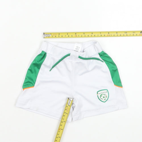 Dunnes Stores Unisex Baby White Green Football Shorts 12-18 Months Polyester