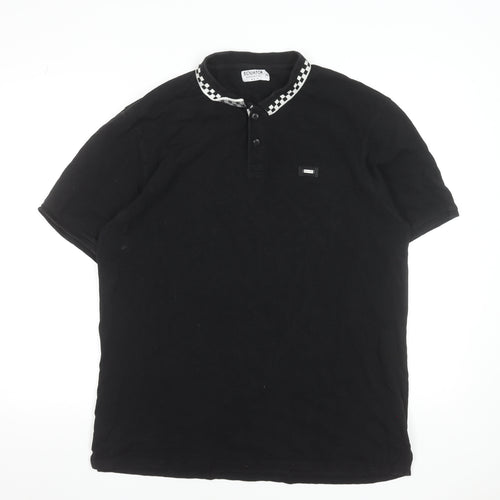 Equator Essential Mens Black 2XL Cotton Collared Polo Shirt