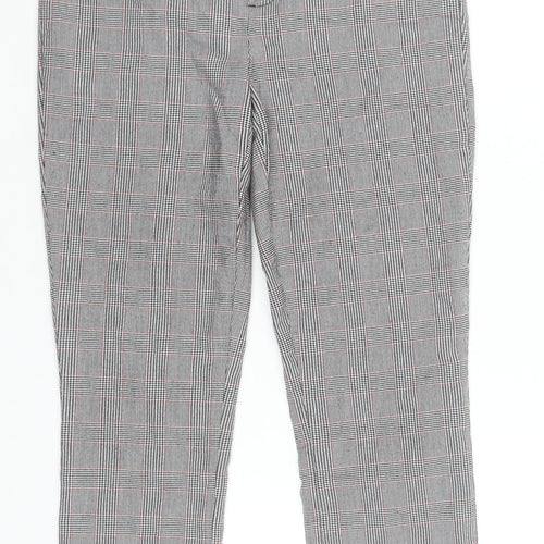 GAP Women’s Grey Check Skinny Ankle Trousers Size 6 Slim Plaid Workwear