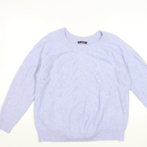 Dunnes Stores Women’s Purple Cable Knit Crew Neck Jumper Size L