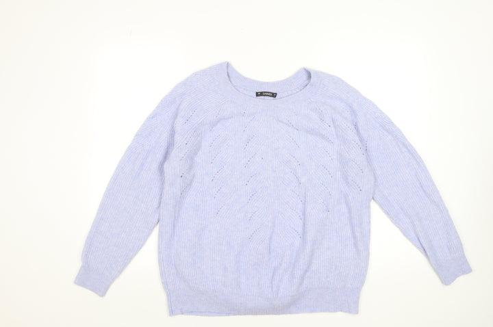 Dunnes Stores Women’s Purple Cable Knit Crew Neck Jumper Size L