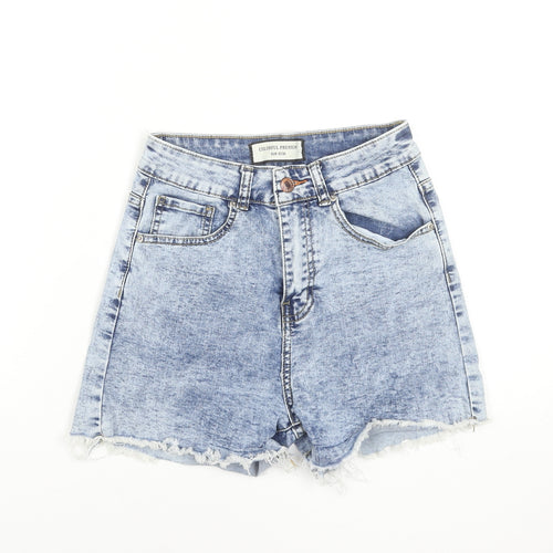 Colorful Premium Women's Blue Size 6 High Waist Denim Cut-Off Shorts