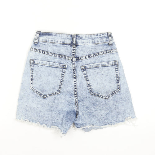 Colorful Premium Women's Blue Size 6 High Waist Denim Cut-Off Shorts