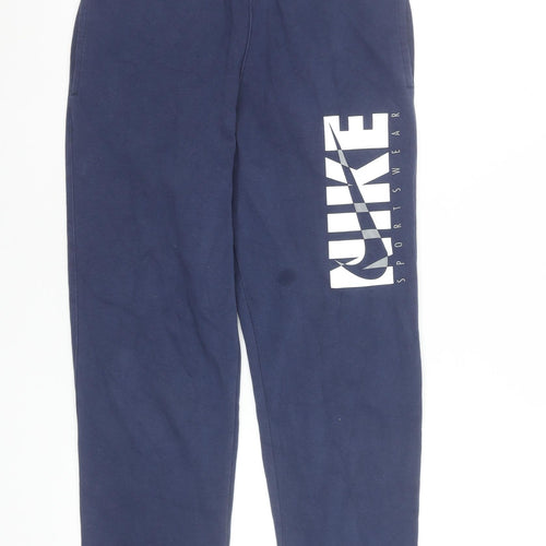 Nike Men Blue XS Jogger Sweatpants Cotton Fleece Tapered