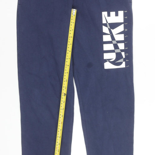 Nike Men Blue XS Jogger Sweatpants Cotton Fleece Tapered