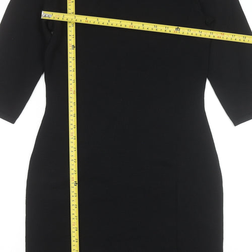 Marks and Spencer Women Black Size 10 Bodycon Knee Length Dress