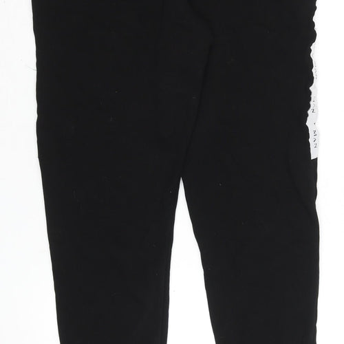 boohooMAN Men’s Black Jogger Trousers Size M Elastic Waist Side Stripe