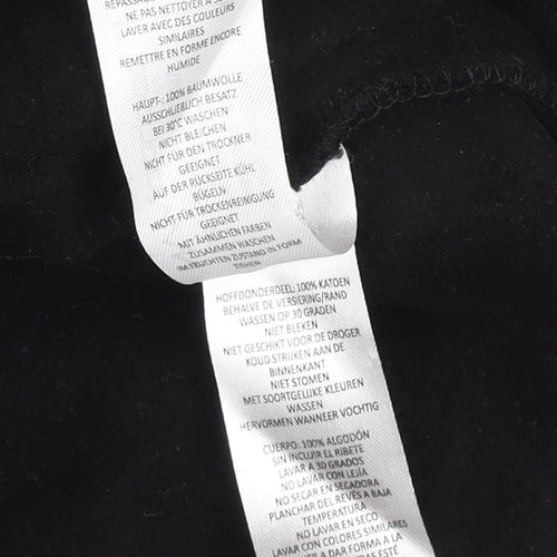 boohooMAN Men’s Black Jogger Trousers Size M Elastic Waist Side Stripe