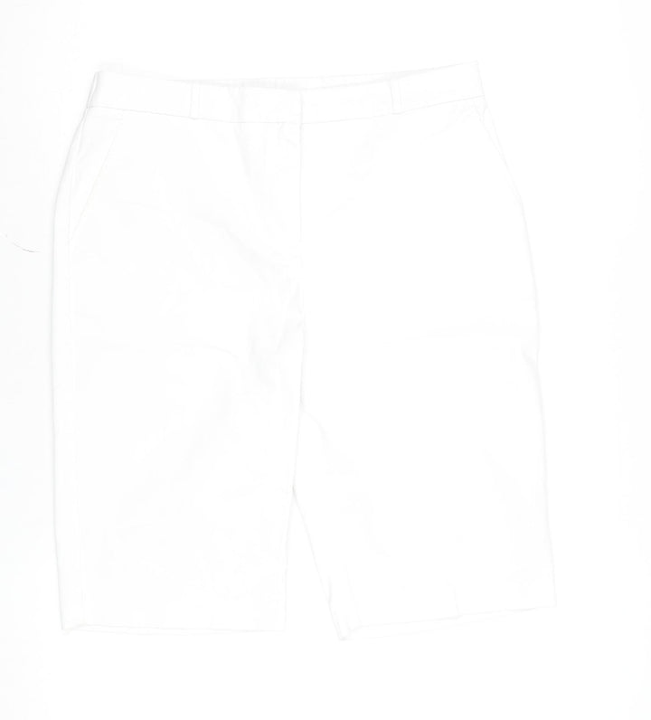 Gallery Women’s White Bermuda Shorts Size 12 Stretch Cotton Blend