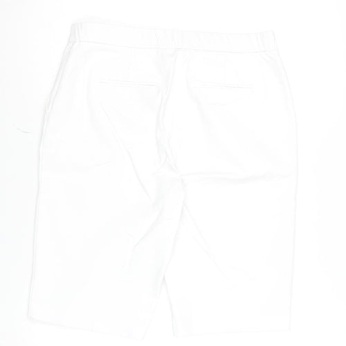 Gallery Women’s White Bermuda Shorts Size 12 Stretch Cotton Blend