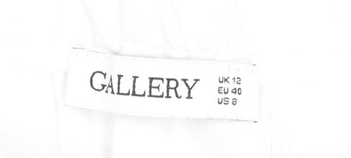 Gallery Women’s White Bermuda Shorts Size 12 Stretch Cotton Blend