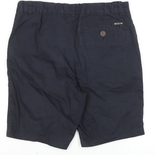 Next Boys Blue Chino Shorts 16 Years Regular Fit Cotton Twill Summer Wear