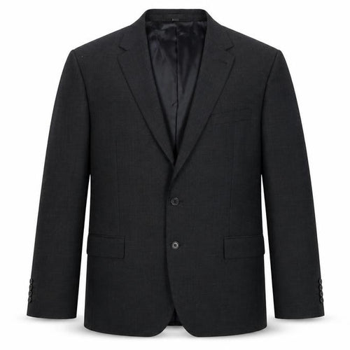 Men’s Grey Wool Blend Two Button Regular Fit Blazer 48R