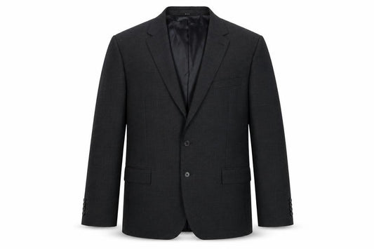 Men’s Grey Wool Blend Two Button Regular Fit Blazer 48R