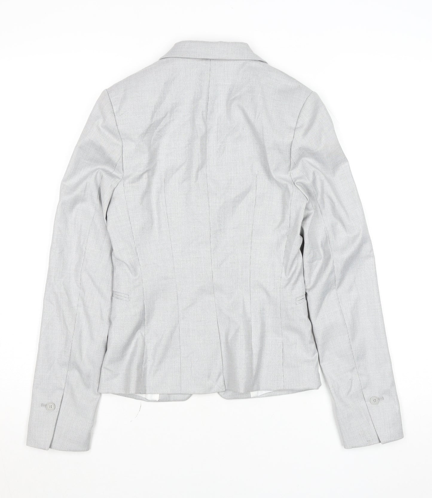 H&M Womens Light Grey Blazer Jacket Size 4 Single-Breasted