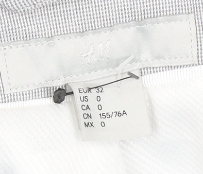 H&M Womens Light Grey Blazer Jacket Size 4 Single-Breasted