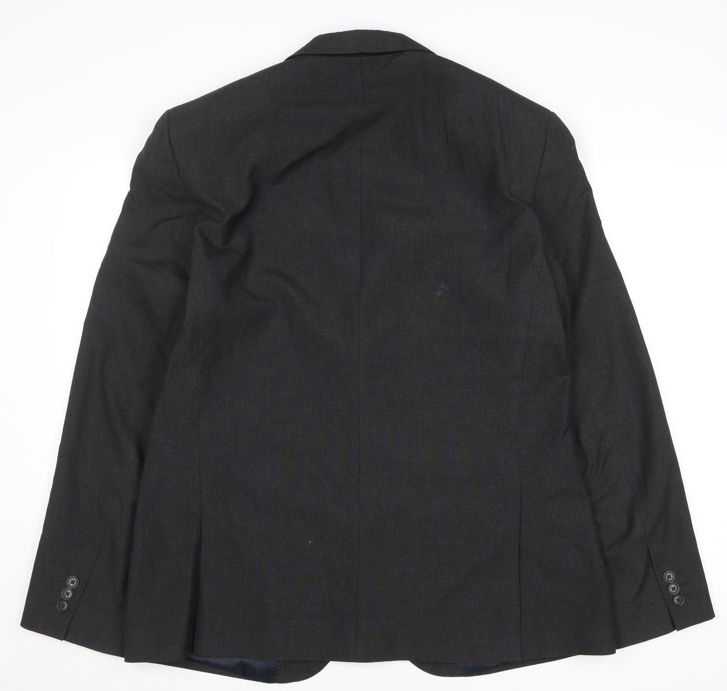 Next Men's Black 42L Long Single-Breasted Blazer Jacket