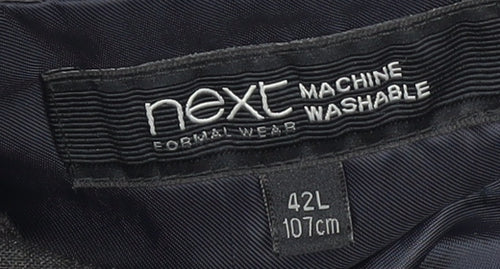 Next Men's Black 42L Long Single-Breasted Blazer Jacket