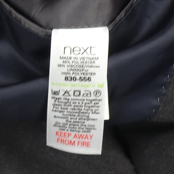 Next Men's Black 42L Long Single-Breasted Blazer Jacket