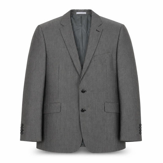 Burton London Men Grey 44R Classic Tailored Two-Button Blazer Jacket