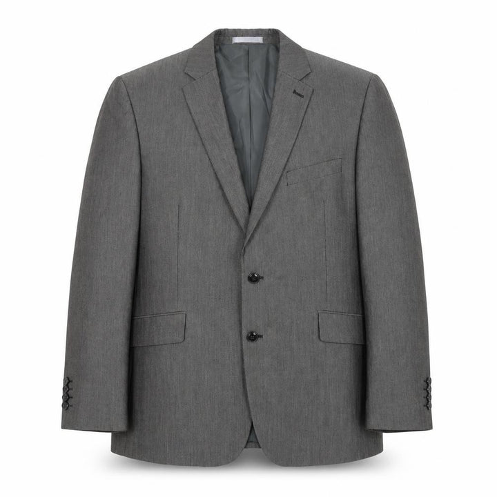 Burton London Men Grey 44R Classic Tailored Two-Button Blazer Jacket
