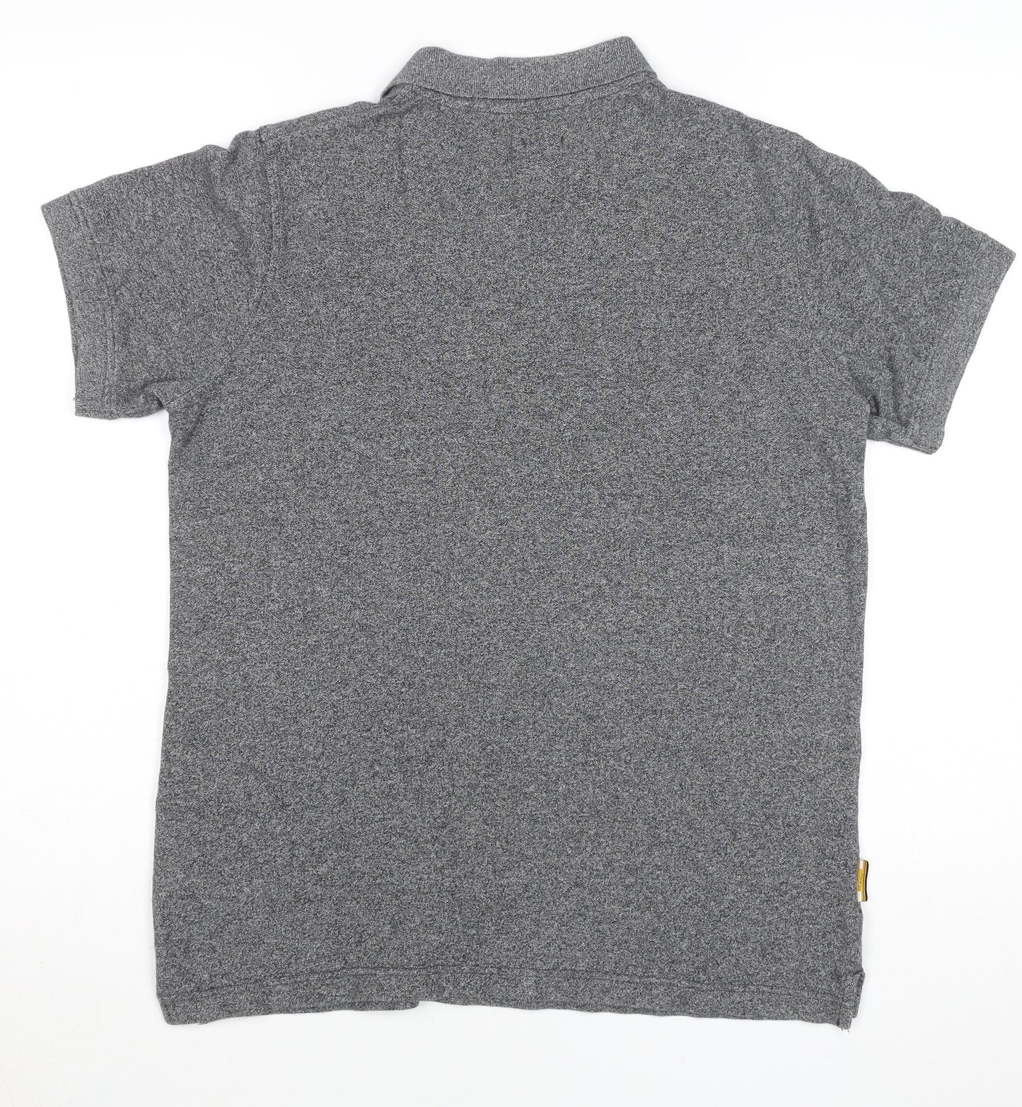 Voi Jeans Co. Men's Grey Cotton Short Sleeve Polo Shirt Size L