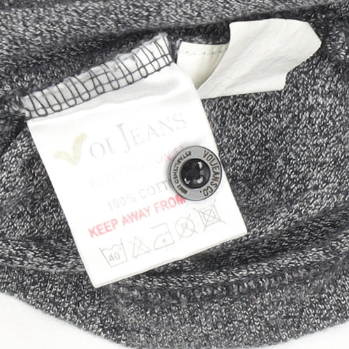 Voi Jeans Co. Men's Grey Cotton Short Sleeve Polo Shirt Size L