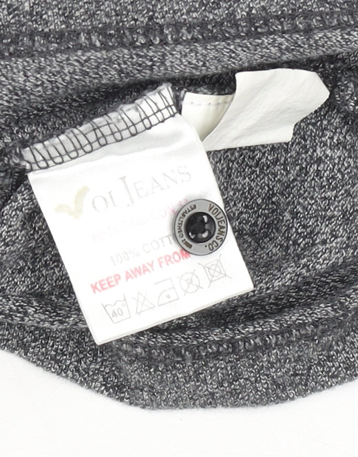 Voi Jeans Co. Men's Grey Cotton Short Sleeve Polo Shirt Size L