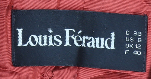 Louis Féraud Women's Red Wool Classic Blazer UK 12 Formal Jacket