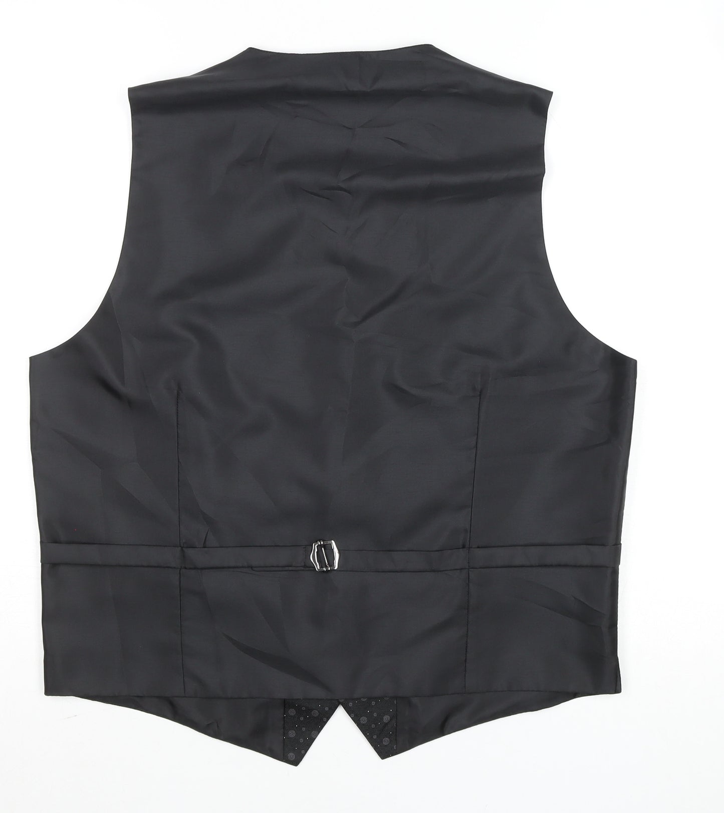 Marks and Spencer Men's Black Geometric Formal Waistcoat Medium 38-40in