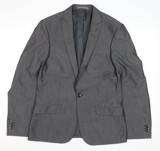 Marks and Spencer Men's Grey 36S Classic Single-Breasted Blazer