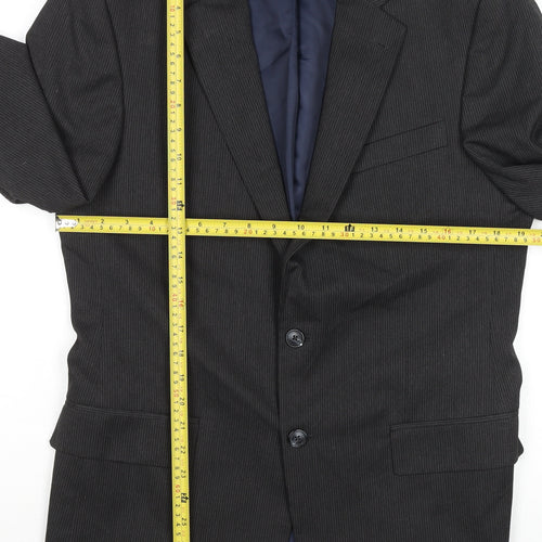 Marks and Spencer Men's Grey 40R Charcoal Single-Breasted Blazer