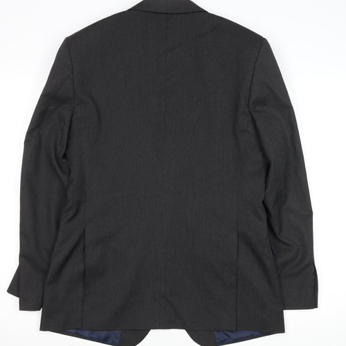 Marks and Spencer Men's Grey 40R Charcoal Single-Breasted Blazer