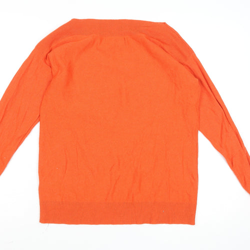 Paul Costelloe Women’s Orange Wool Blend Pullover Jumper Size S
