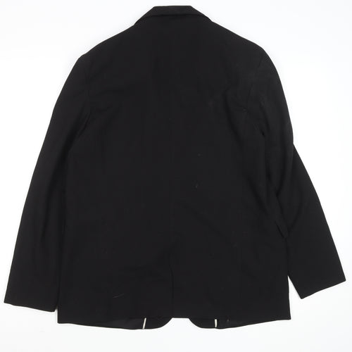 Bershka Women's Black Regular Fit One-Button Blazer M