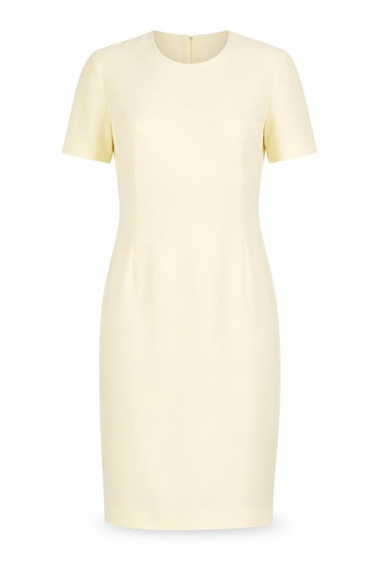 Front view of Condici Women Beige, size 12, Sheath Knee Length Formal Dress
