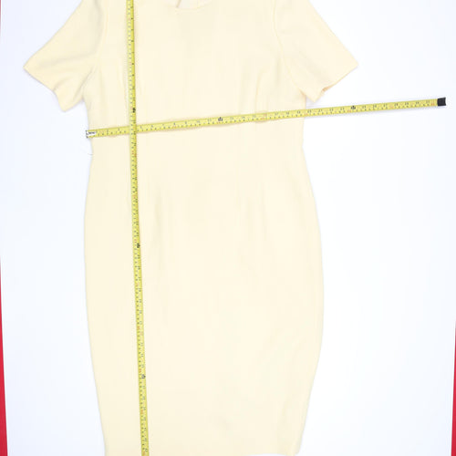 Condici Women Beige Size 12 Sheath Knee Length Formal Dress