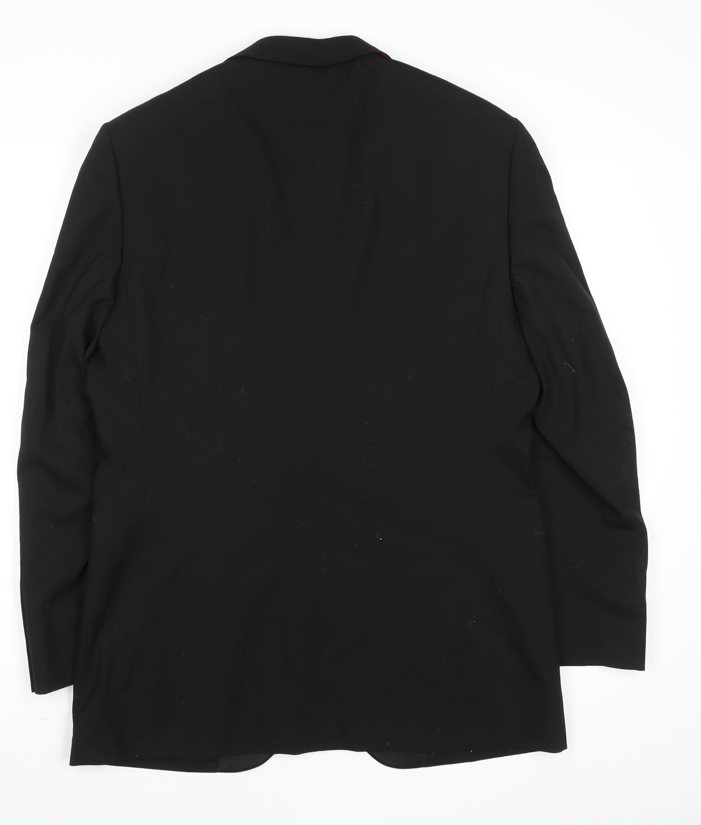 Men’s Black 38R Shawl Lapel One Button Wool Blend Tuxedo Jacket