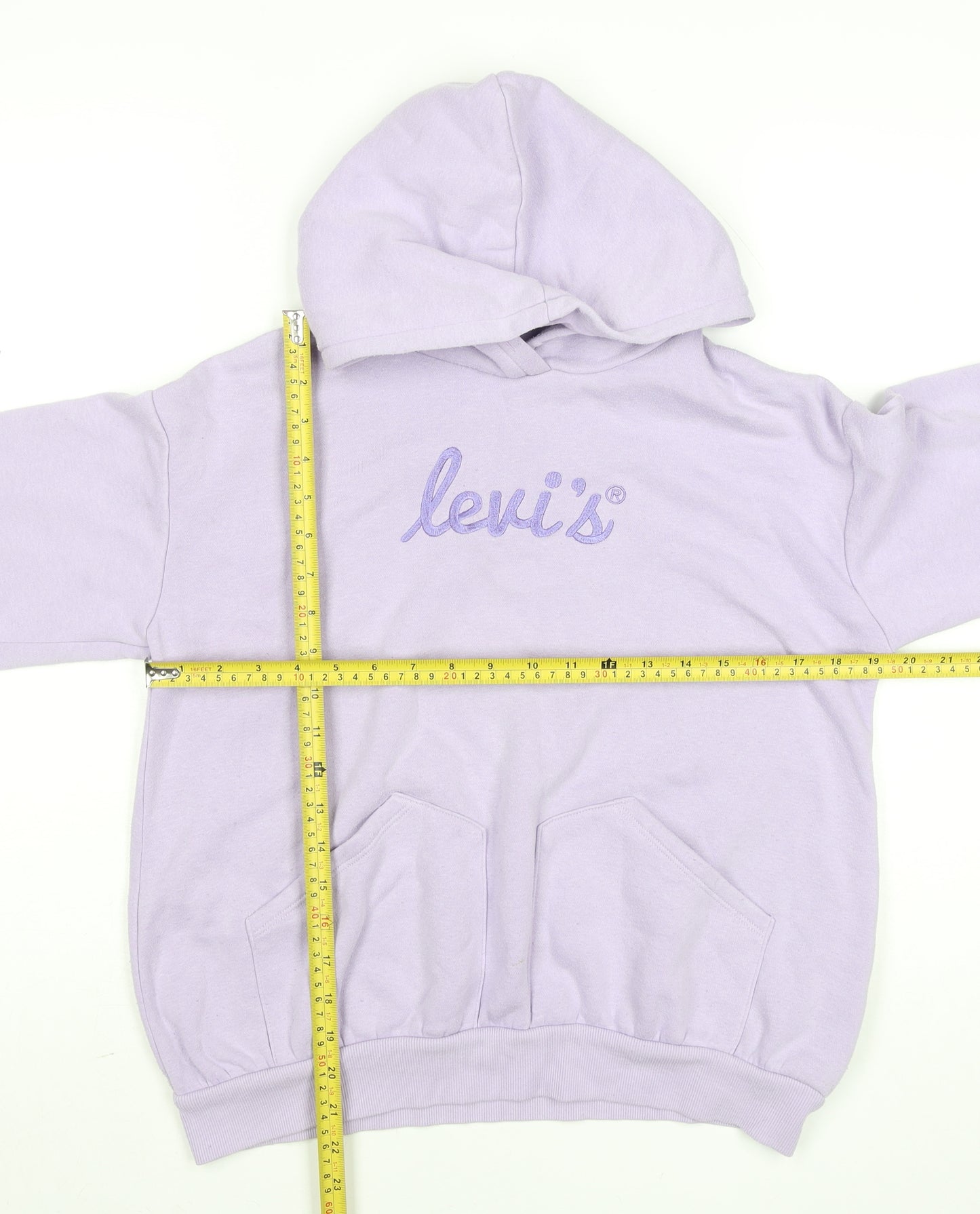 Levi's Girls Purple Embroidered Logo Pullover Hoodie 14 Years