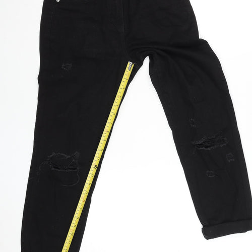 Parisian Women’s Black Distressed Boyfriend Jeans Size 6